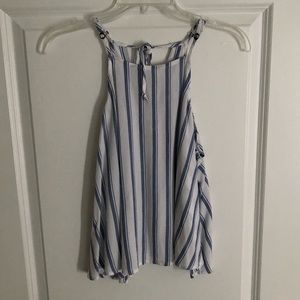 Blue and White Striped Tank Top